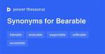 Bearable Synonym