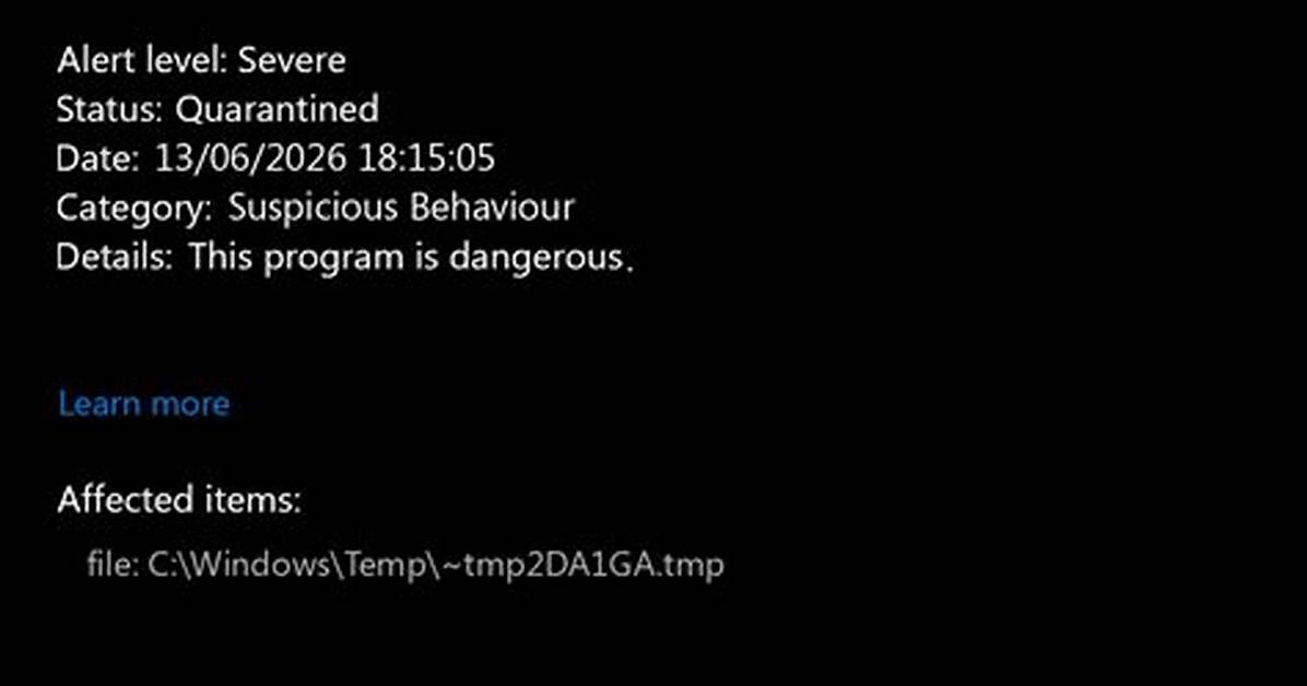 Behavior: Win32/Qbotmod. a! Mtb