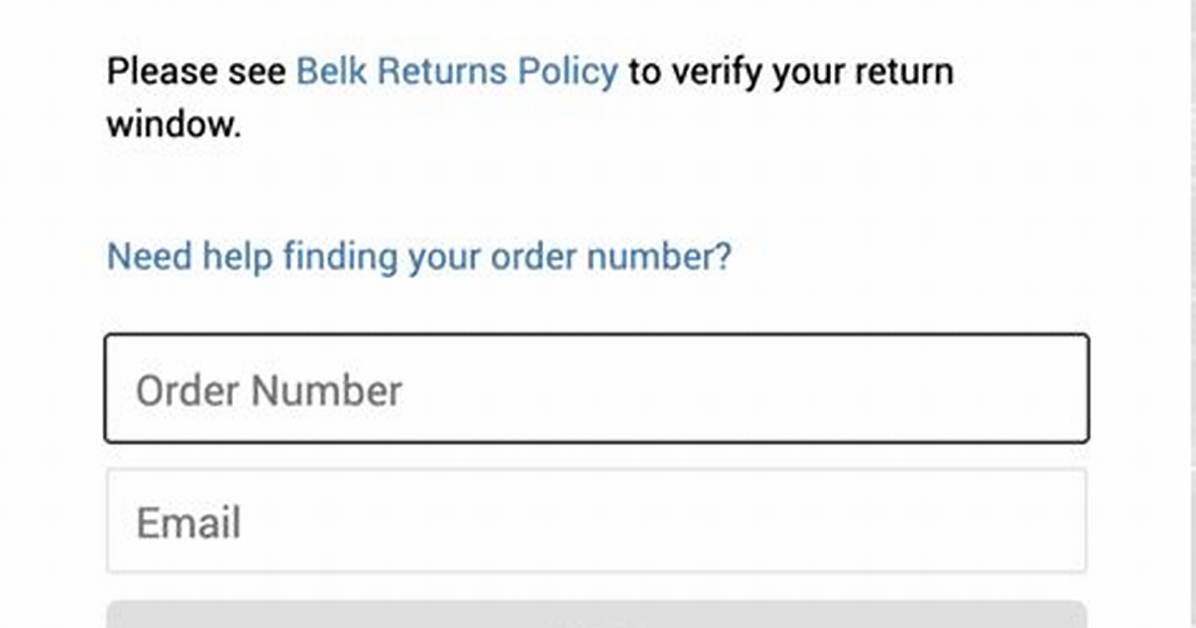 Belk Return Policy