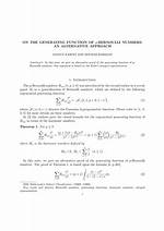 Bernoulli Numbers Generating Function