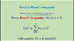 Bessels Inequality Proof
