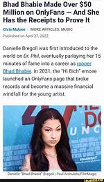 Bhad Bhabie Made over $50 Million on Onlyfans — and She Has the Receipts to Prove It