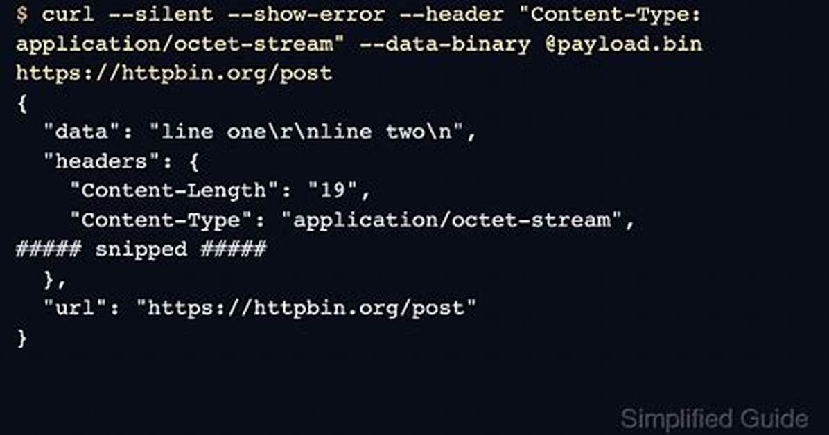 Binary Data Posting with Curl