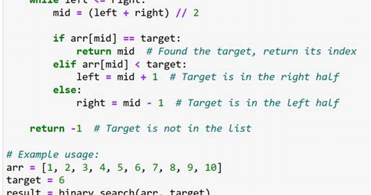 Binary Search in a Python List