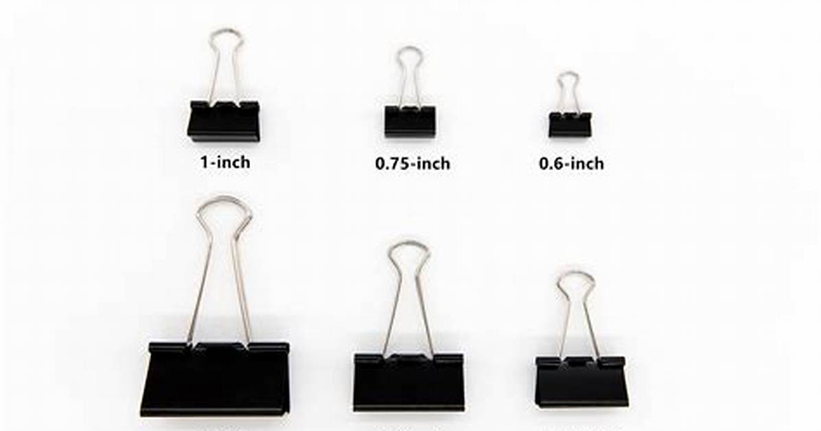 Binding Clip Sizes