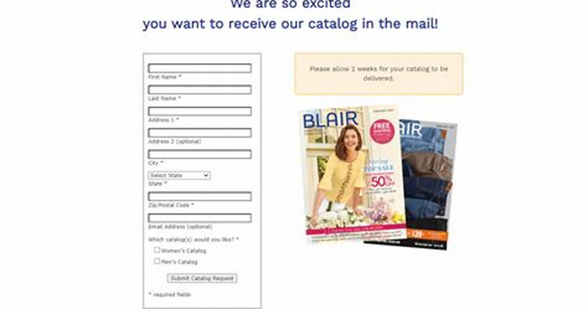 Blair Catalog Request