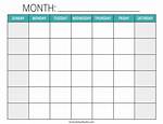 Blank Calendar