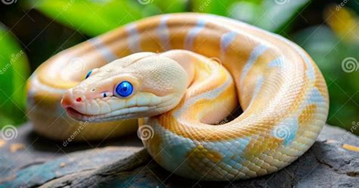 Blue Albino Python