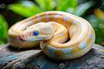 Blue Albino Python