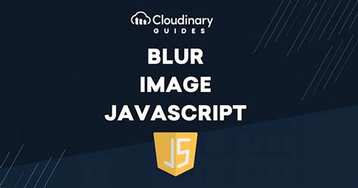Blur an Image with Javascript