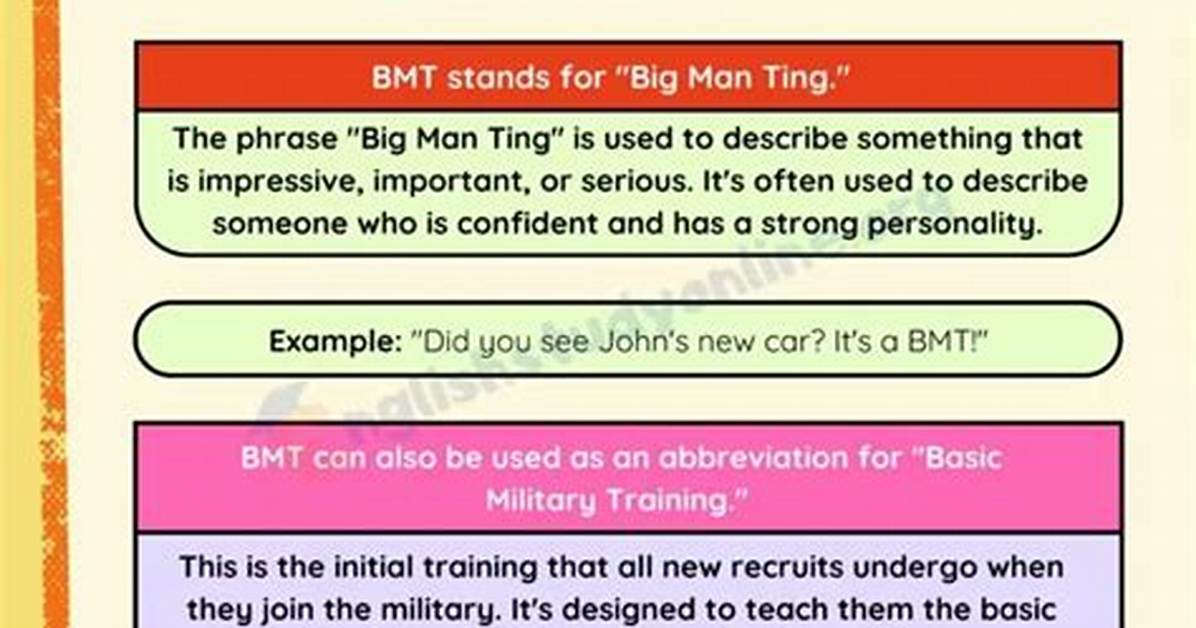 Bmt Meaning