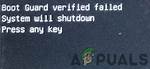 Boot Guard Verified Failed