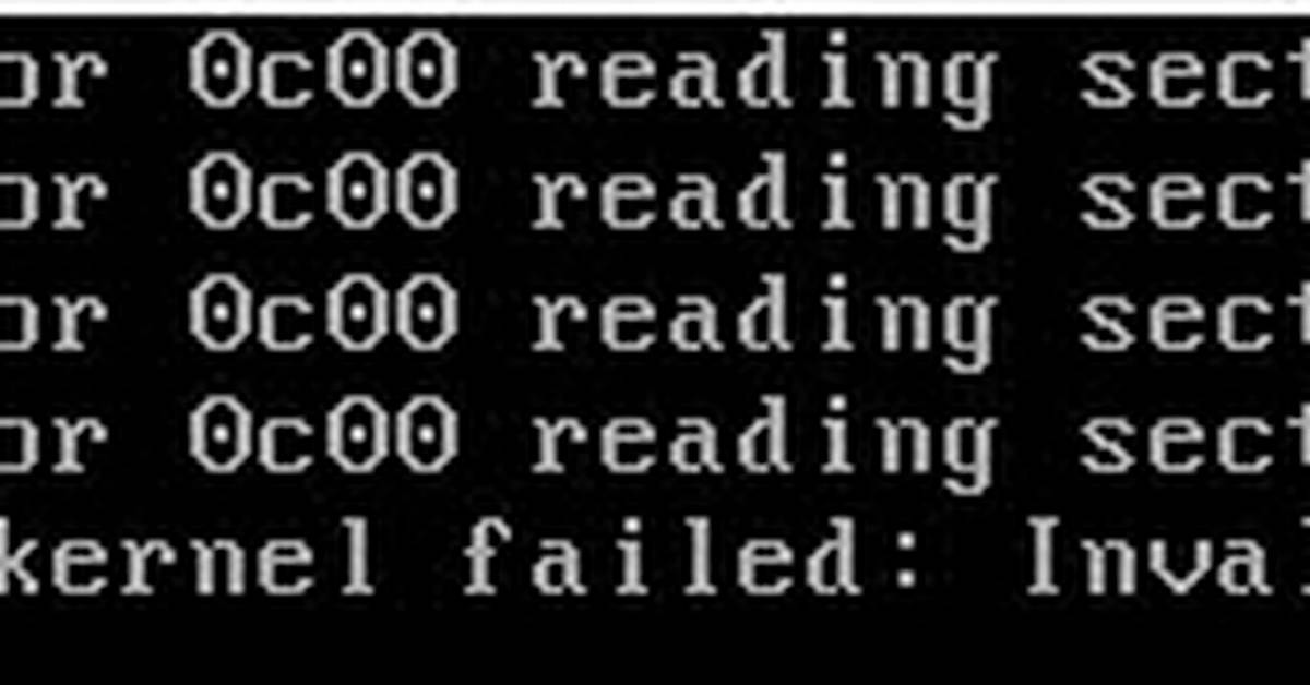 Booting Kernel Failed: Invalid Argument
