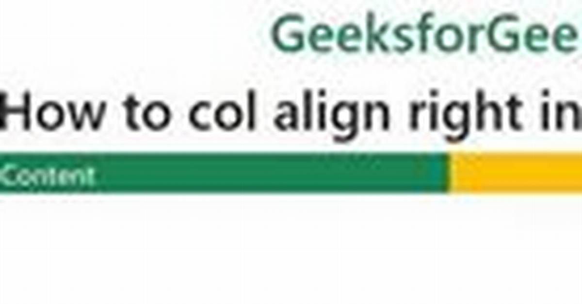 Bootstrap Col Align Right