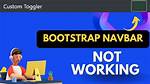 Bootstrap Navbar Toggle Button Not Working