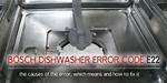 Bosch Dishwasher E22