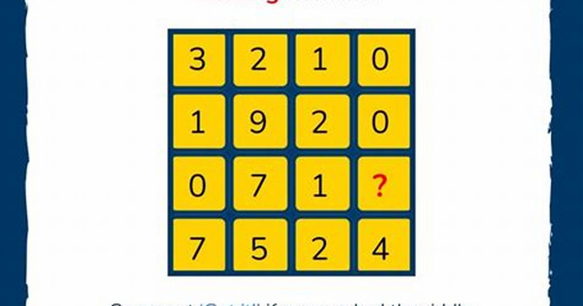 Brain Teaser: What Number Should Replace the Question Mark in This Circle Math Puzzle?