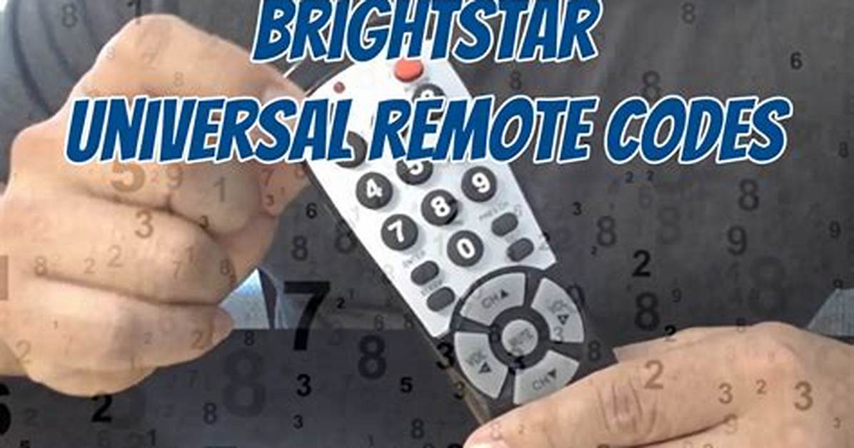 Brightstar Remote Codes