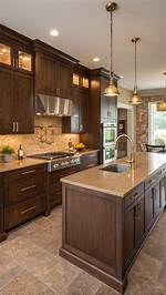 Brown Cabinets Kitchen