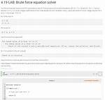 Brute Force Equation Solver Using Nested for Loops