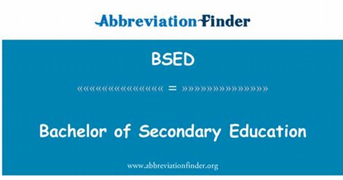 Bsed Meaning