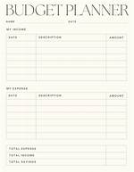 Budget Sheet Template