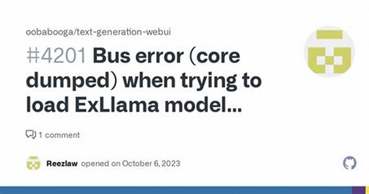 Bus Error (Core Dumped). 0%