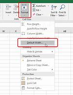 By Default Excel Column Widths Are Set at?