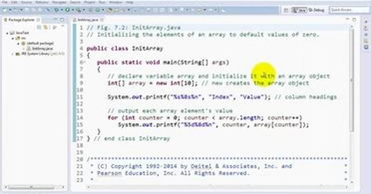 By Default Java Initializes Array Elements to?