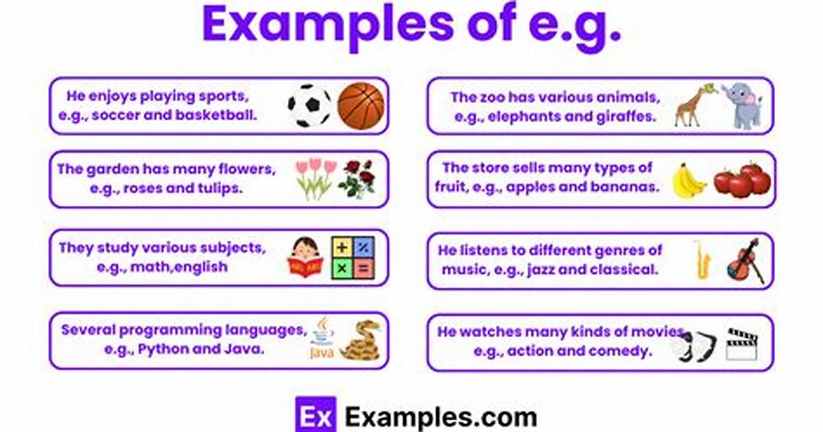 By E. G. for Example?