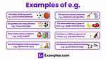 By E. G. for Example?