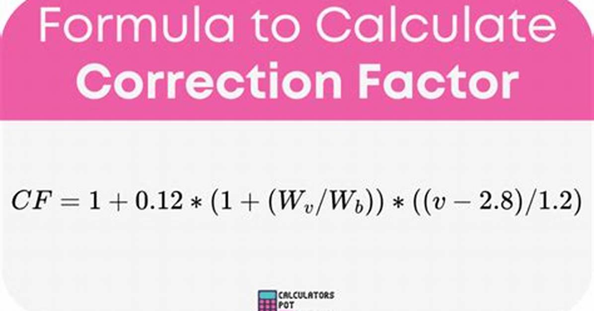 By the Correction Factor?