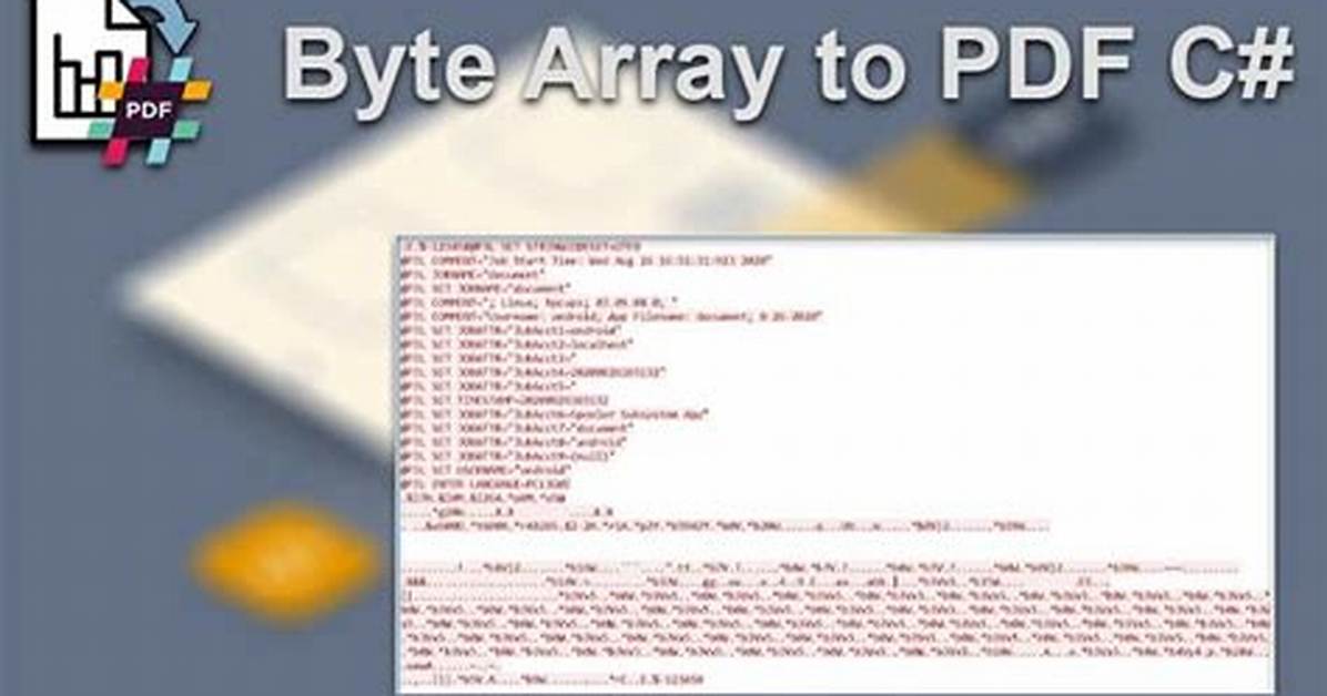 Byte Array to Pdf