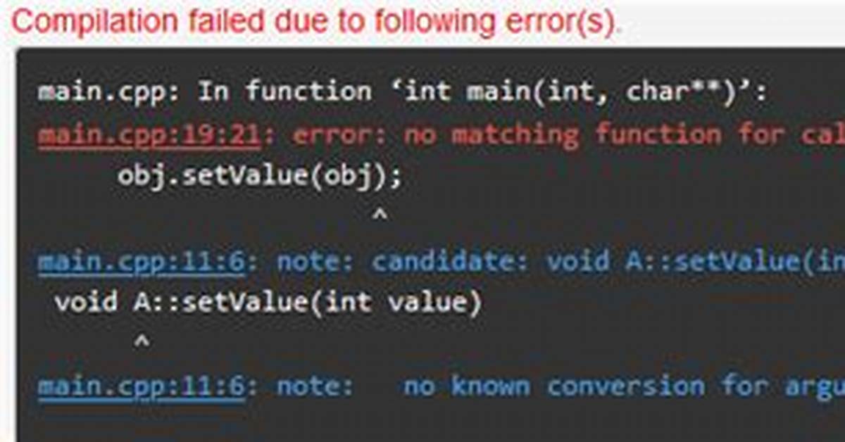 C++ [Error] No Matching Function for Call To