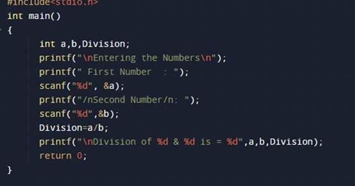 C Integer Division and Floor