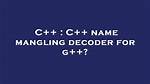 C++ Name Mangling Decoder for G++?