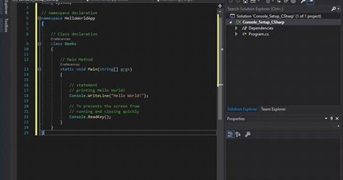 C Programming in Visual Studio