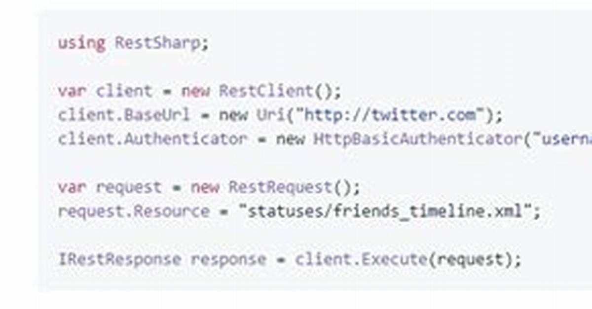 C#, Restsharp, Type or Namespace Name "Httpbasicauthenticator" Could Not Be Found