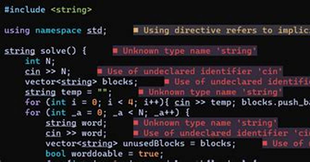 C++ Unknown Type Name 'String'