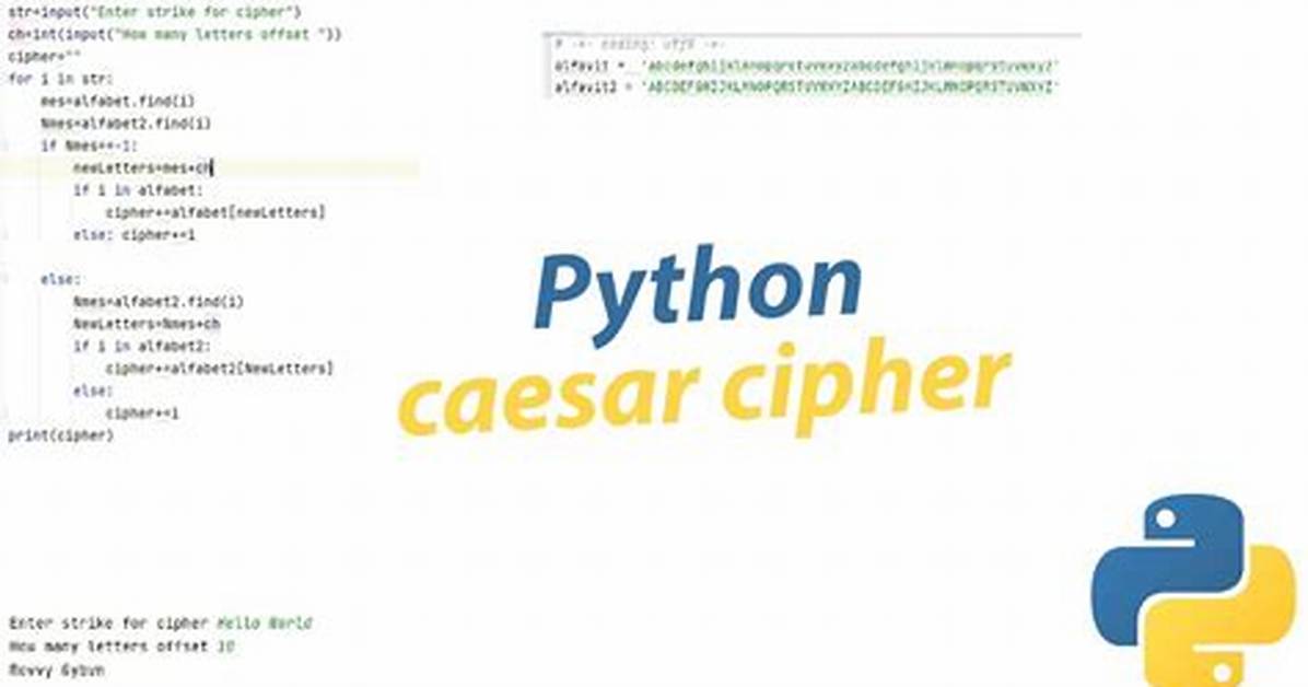 Caesar Cipher Function in Python