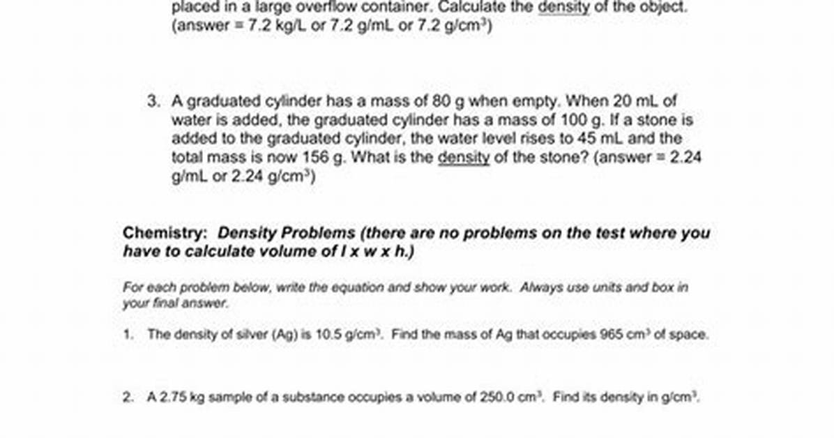 Calc 3 Density Problem