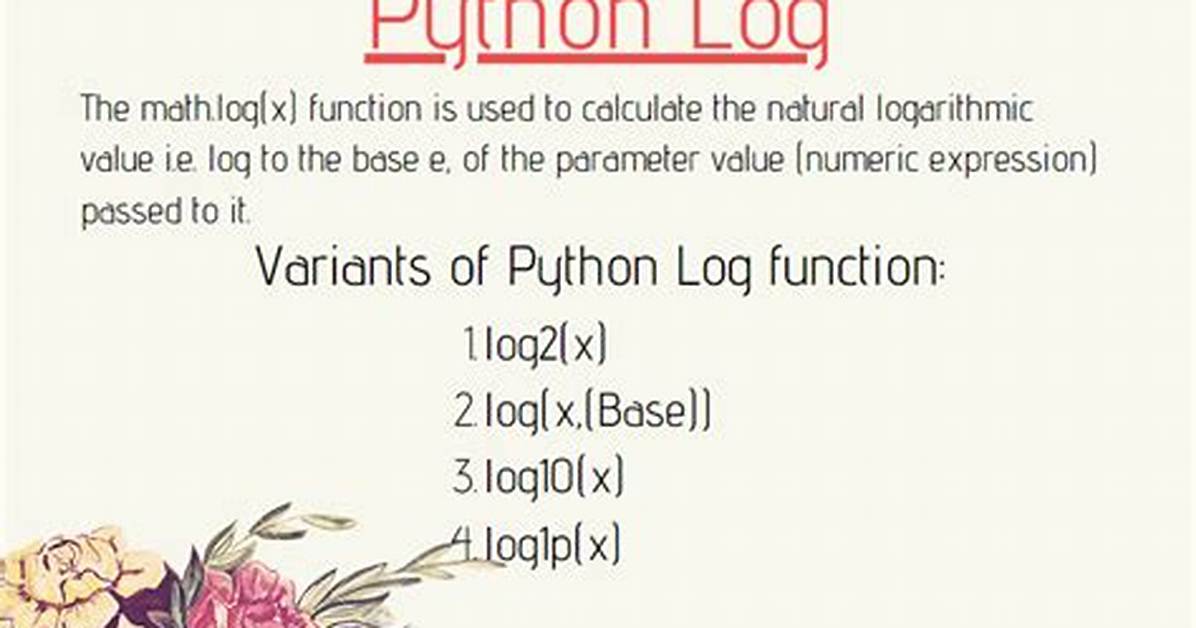 Calculate Logarithm in Python