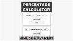 Calculate Percentage Javascript