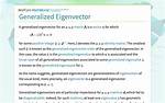 Calculating Generalized Eigenvectors