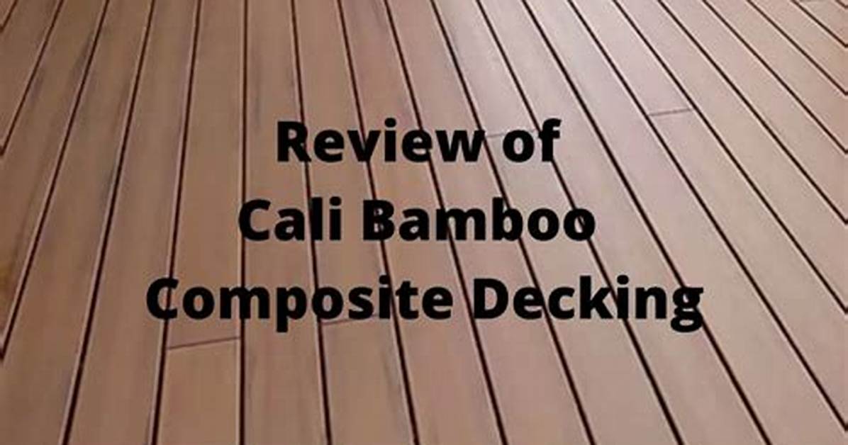 Cali Bamboo Decking
