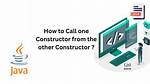 Call One Constructor from Another