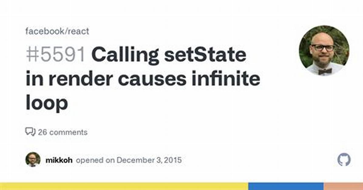 Calling setState in Render Is Not Avoidable