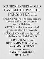 Calvin Coolidge Persistence