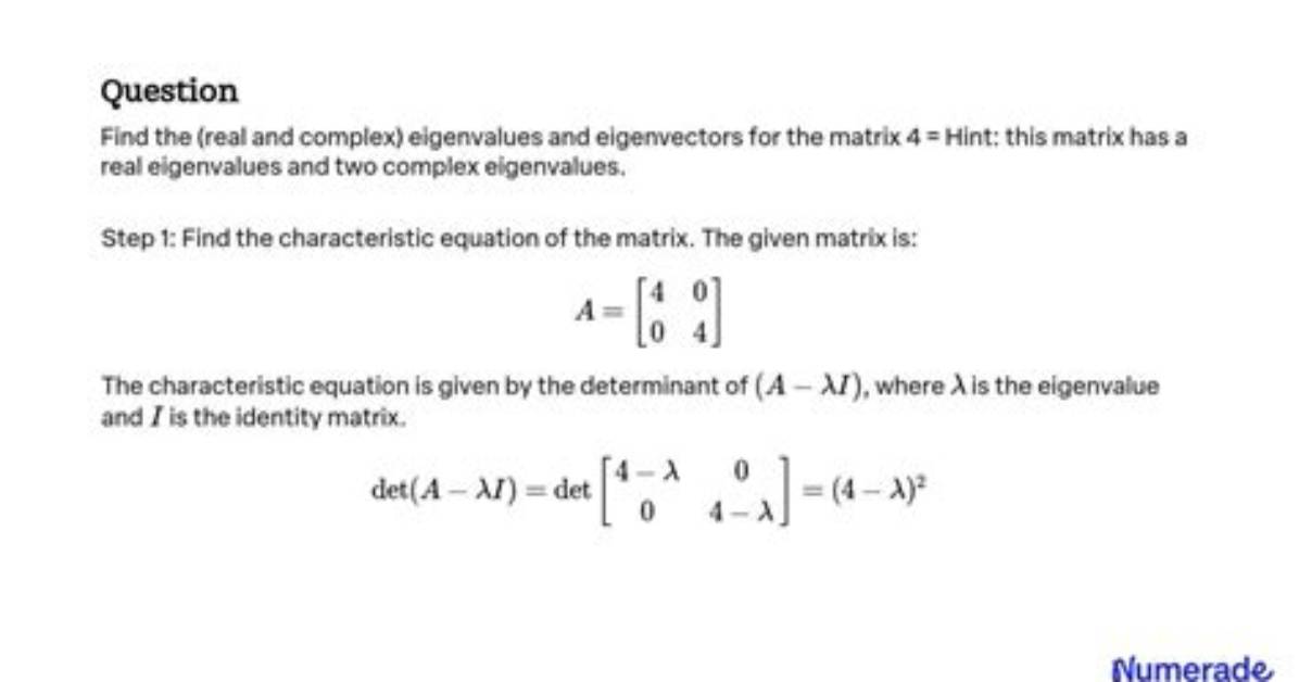 Can a Real Matrix Have Complex Eigenvalues?