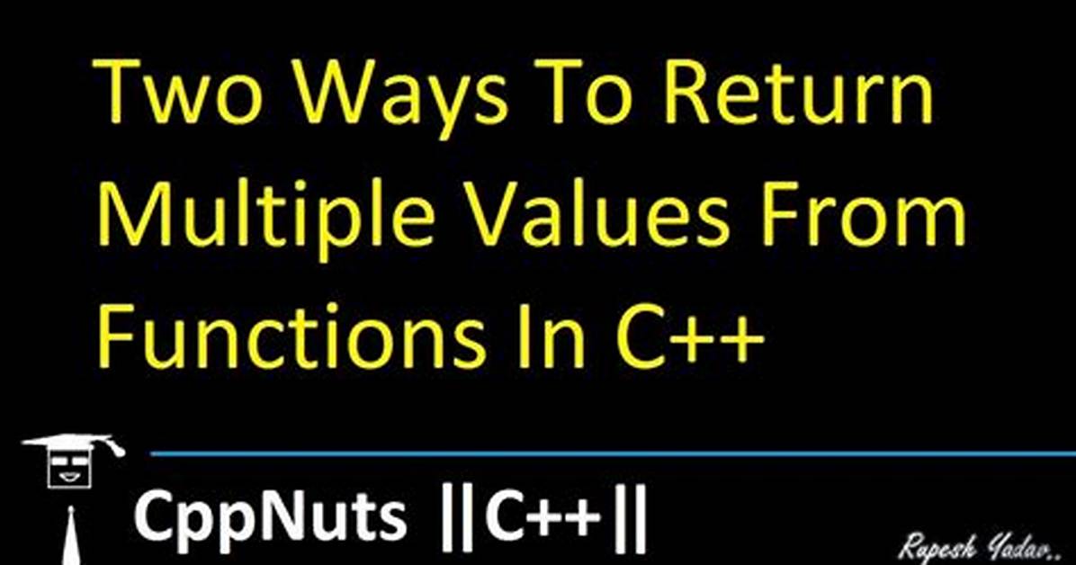 Can C Function Return Multiple Values?